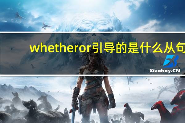 whether or 引导的是什么从句