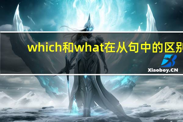 which和what在从句中的区别