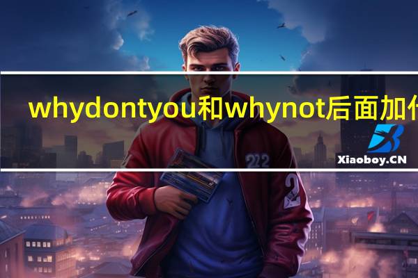 why dont you和why not后面加什么