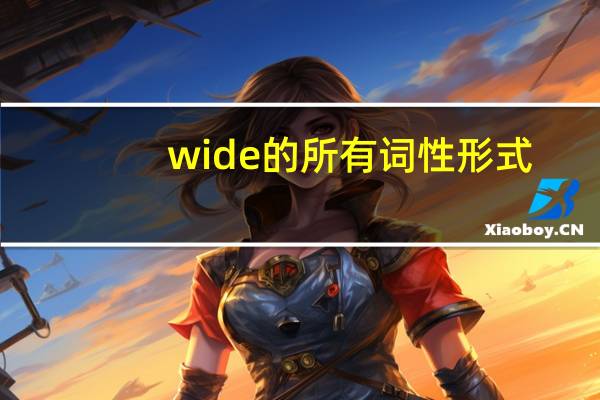 wide的所有词性形式