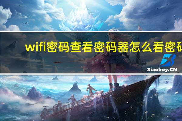 wifi密码查看密码器怎么看密码(wifi密码查看)