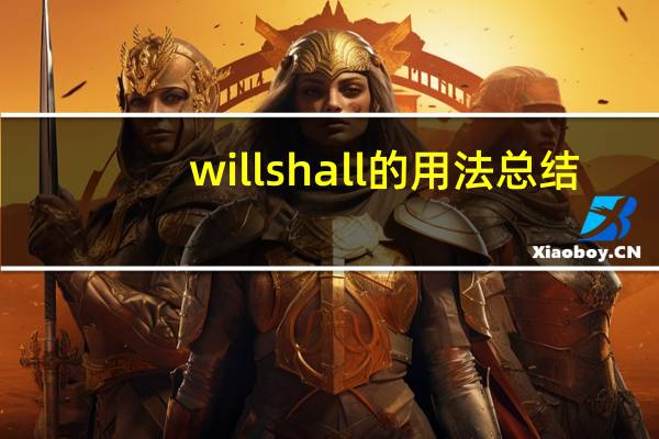 will shall的用法总结