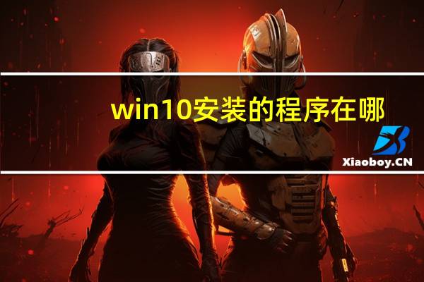 win10安装的程序在哪