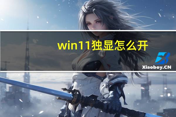 win11独显怎么开（独显怎么开）
