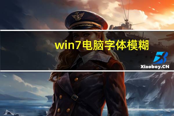 win7电脑字体模糊（win7电脑字体模糊怎么变清晰）