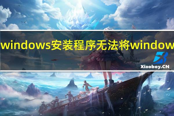 windows安装程序无法将windows配置