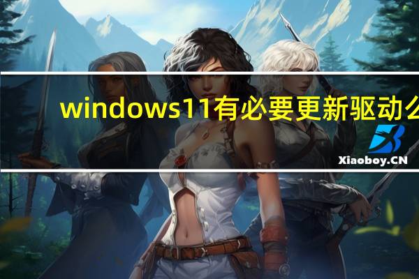 windows11有必要更新驱动么（windows11有必要升级吗）