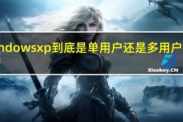 windows xp到底是单用户还是多用户操作系统