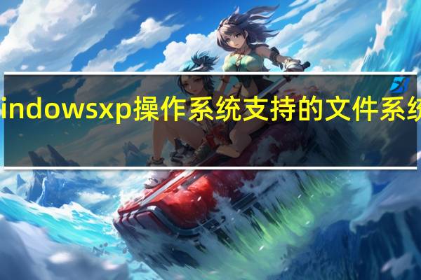 windows xp操作系统支持的文件系统有哪些