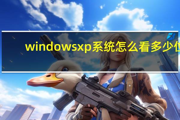 windowsxp系统怎么看多少位