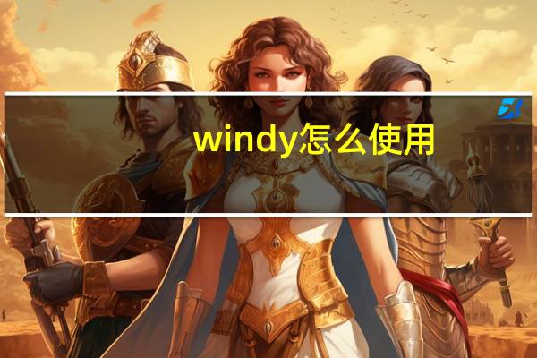 windy怎么使用