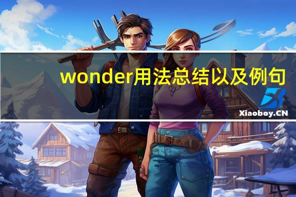 wonder用法总结以及例句