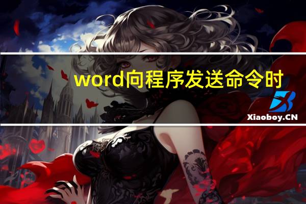word向程序发送命令时