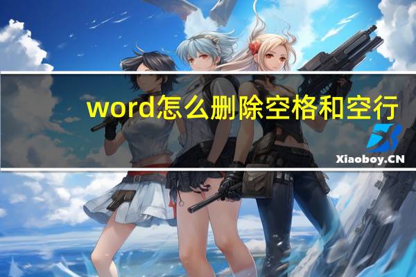 word怎么删除空格和空行