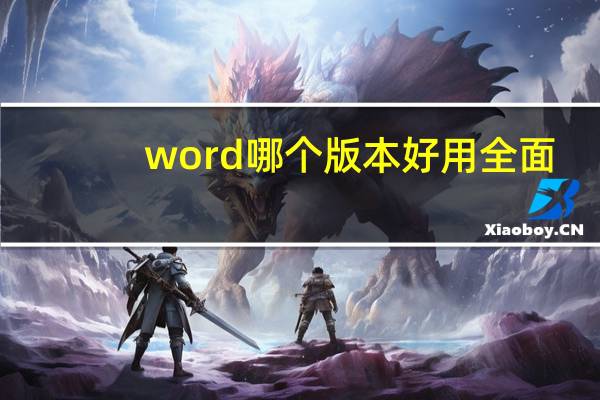 word哪个版本好用全面（word哪个版本最好用）
