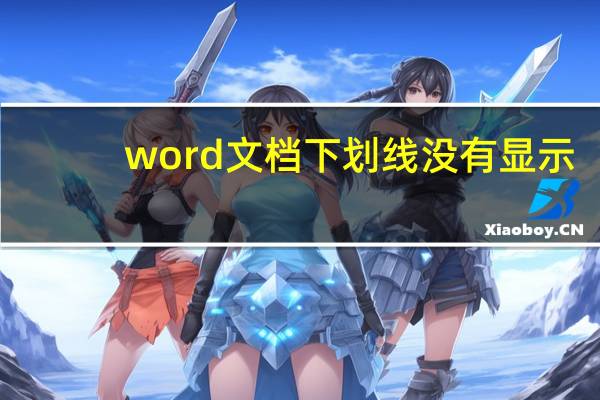 word文档下划线没有显示（word文档下划线不显示怎么回事）