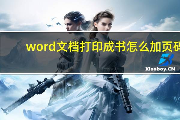 word文档打印成书怎么加页码（word文档打印成小册子）