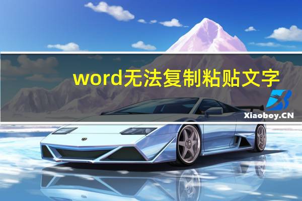 word无法复制粘贴文字（word无法复制粘贴）