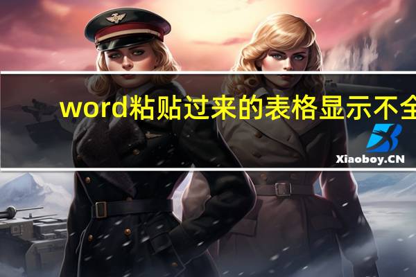word粘贴过来的表格显示不全(excel表格粘贴到word中显示不全)