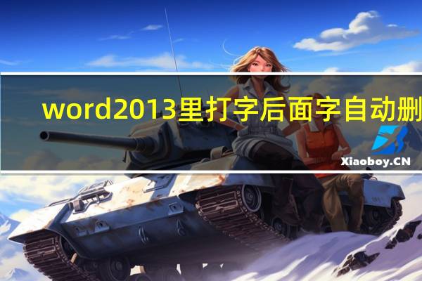 word2013里打字后面字自动删除