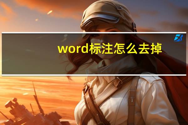 word标注怎么去掉