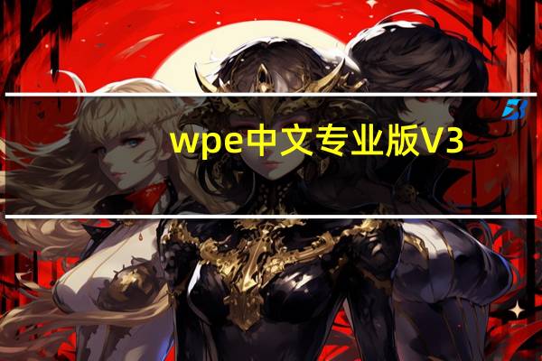 wpe中文专业版 V3.0 简体中文免费版（wpe中文专业版 V3.0 简体中文免费版功能简介）