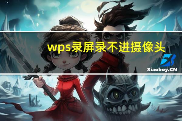 wps录屏录不进摄像头