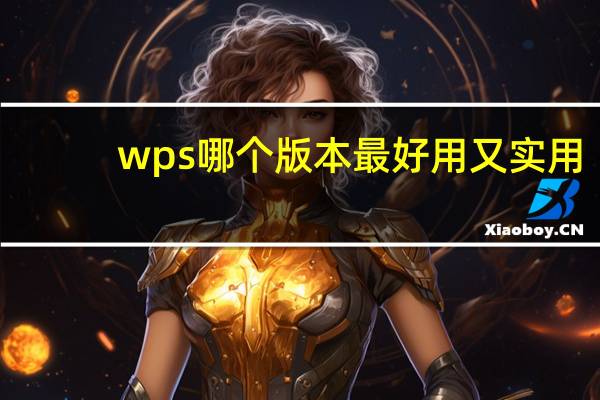 wps哪个版本最好用又实用（wps哪个版本最好用）