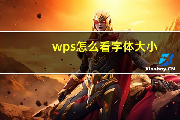 wps怎么看字体大小（wps怎么看字数统计）