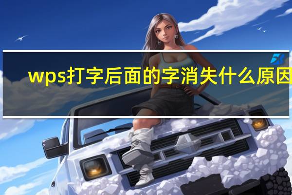 wps打字后面的字消失什么原因呀（wps打字后面的字消失）