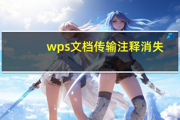 wps文档传输注释消失（wps文档传输）