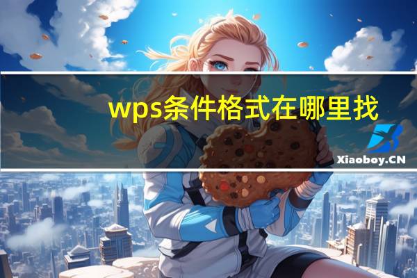 wps条件格式在哪里找（wps条件格式在哪里）