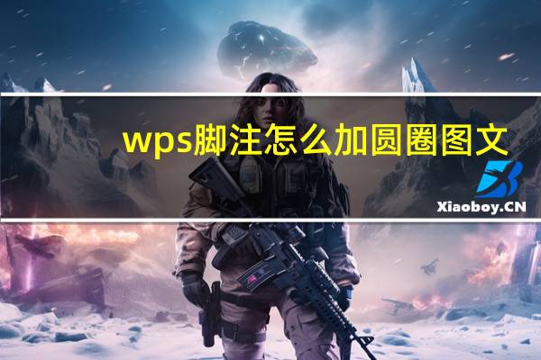 wps脚注怎么加圆圈图文（wps脚注怎么加圆圈）
