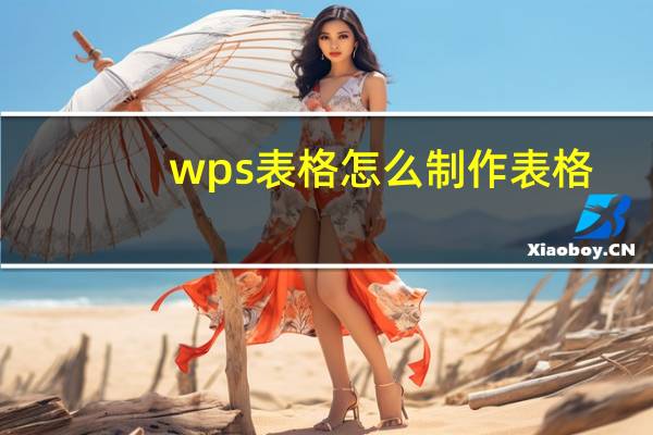 wps表格怎么制作表格（怎样制作表格）