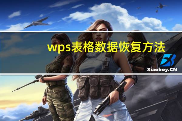 wps表格数据恢复方法（wps表格数据恢复）
