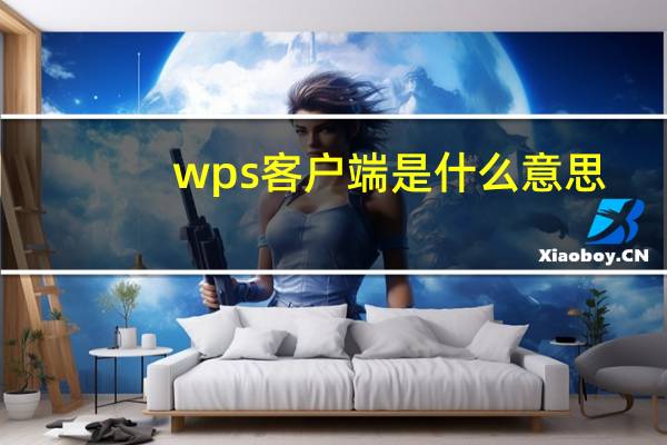 wps客户端是什么意思