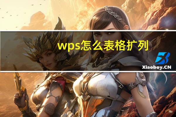wps怎么表格扩列