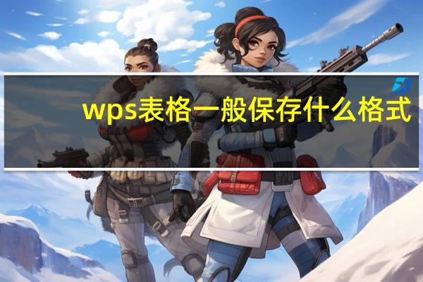 wps表格一般保存什么格式