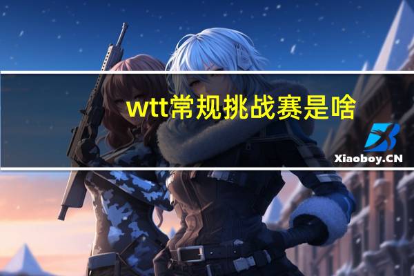 wtt常规挑战赛是啥