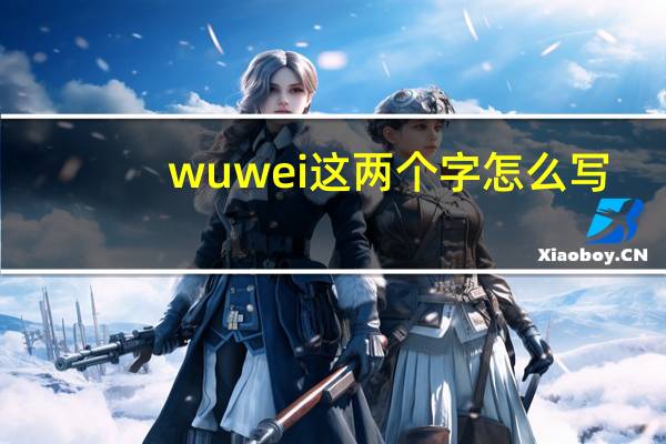 wuwei这两个字怎么写