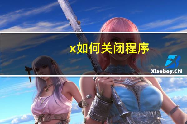 x如何关闭程序