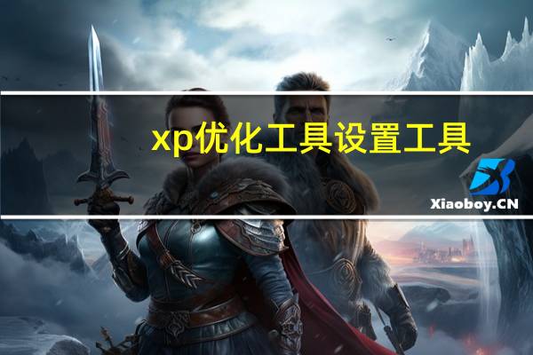 xp优化工具设置工具（xp优化）