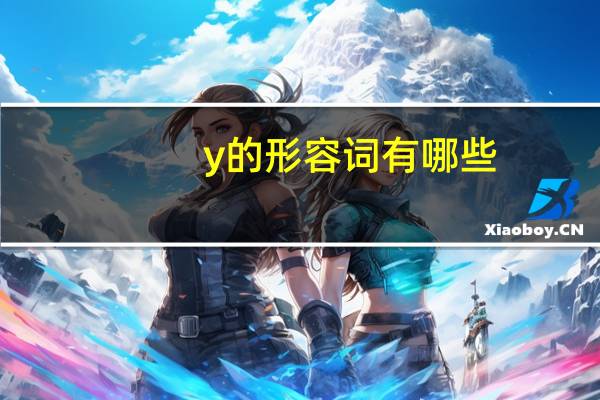 y的形容词有哪些