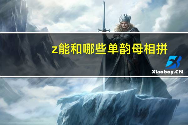z能和哪些单韵母相拼
