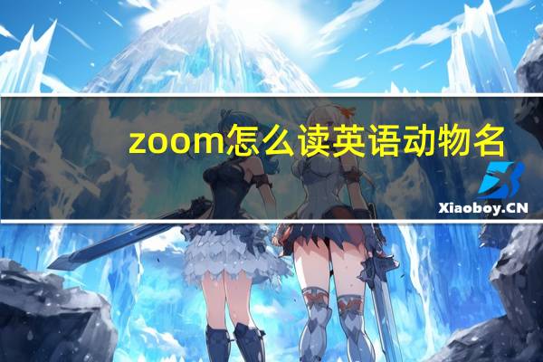zoom怎么读英语动物名（zoom怎么读英语）