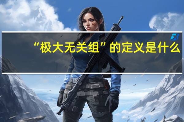 “极大无关组”的定义是什么