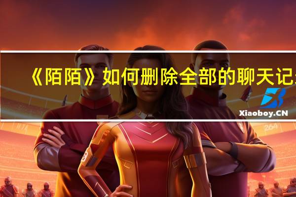 《陌陌》如何删除全部的聊天记录