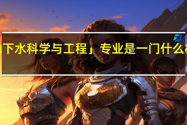 「地下水科学与工程」专业是一门什么样的专业