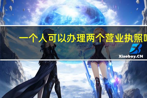 一个人可以办理两个营业执照吗