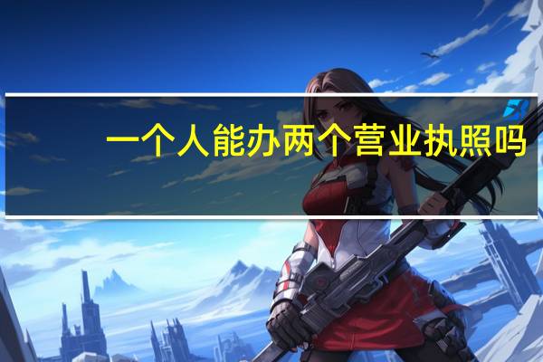 一个人能办两个营业执照吗